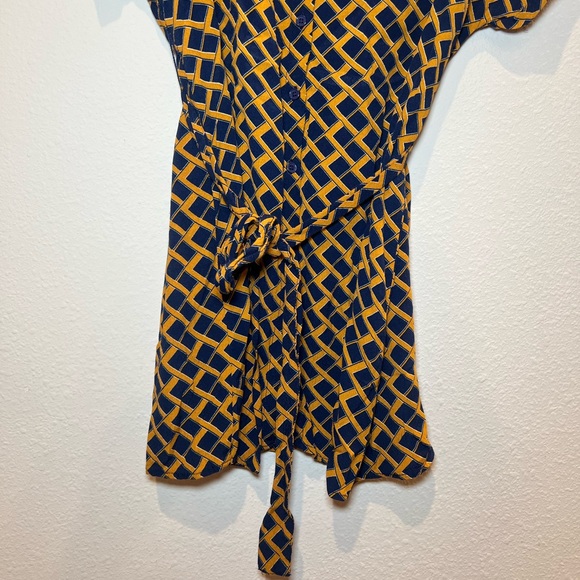 Forever 21 Blue and Mustard Short Dress Size M - Picture 9 of 13